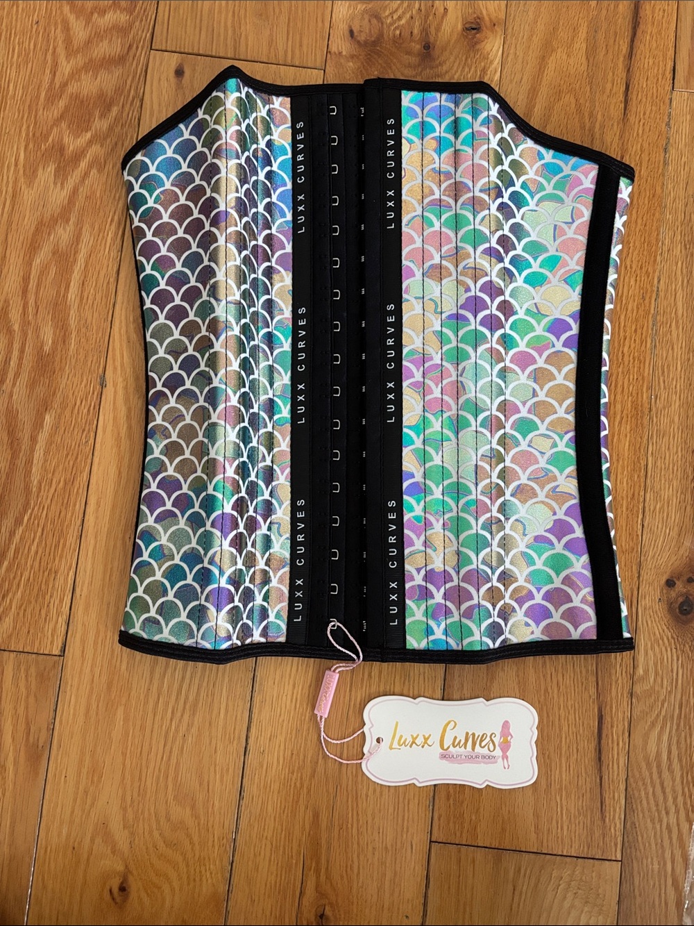 Luxx Curves Iridescent Mermaid Waist Trainer - Multicolor
